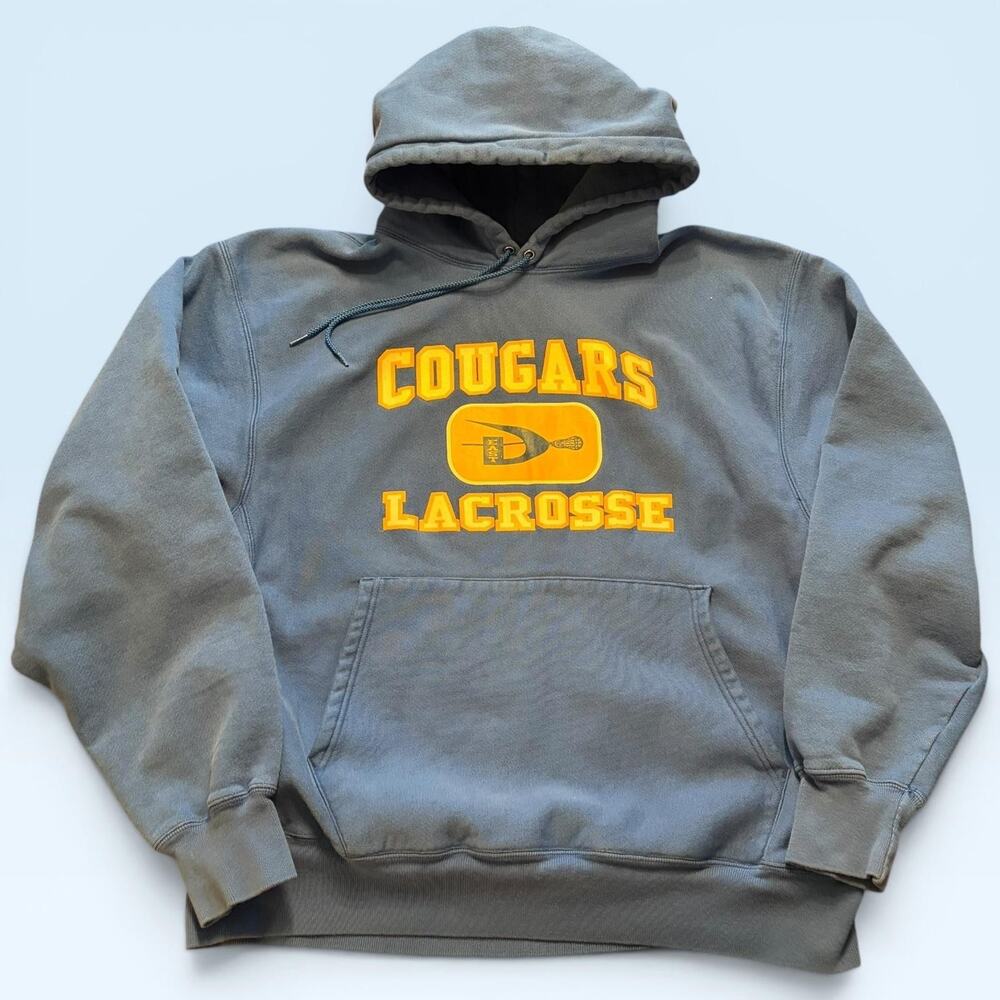Downingtown East Lacrosse Hoodie Sweatshirt Mens Large Champion Reverse Weave